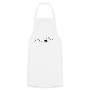 alpine skiing - Kochschürze - Weiß - Vorne - AI Model Male 185 dark (185cm)