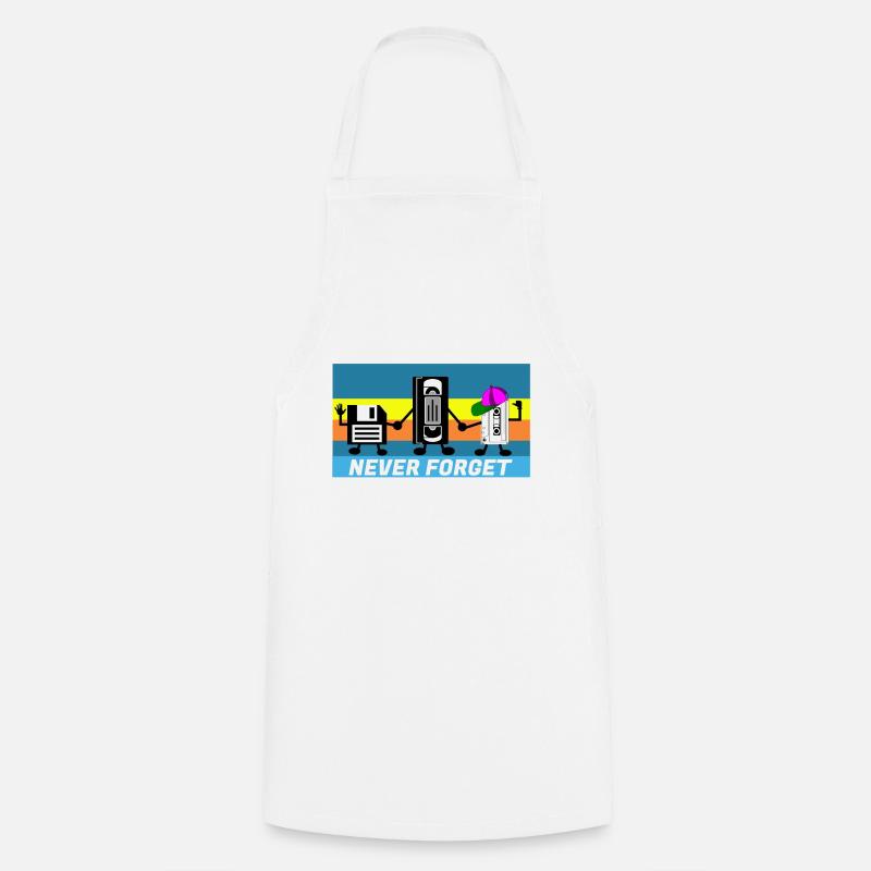 Never Forget Le cadeau parfait pour les nerds - Tablier de cuisine - blanc