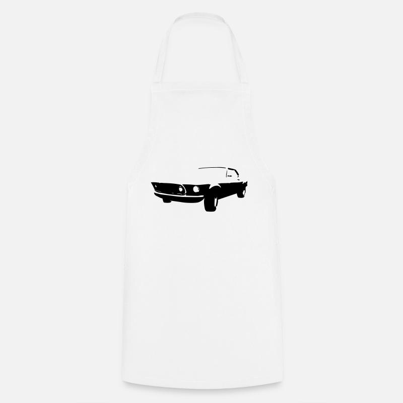 Revved Elegance: Classic Muscle unleashed - Cooking Apron - white