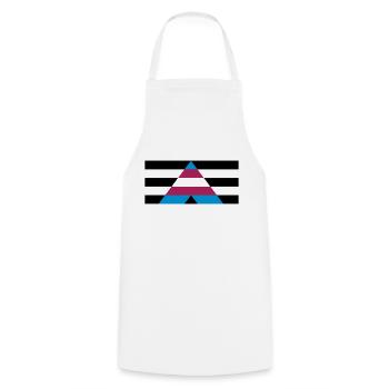 Cis Trans-Ally - Cooking Apron - white - Front - AI Model Male 185 dark (185cm)