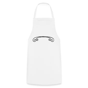 Black Decorative Underscore - Cooking Apron - white - Front - AI Model Male 185 dark (185cm)
