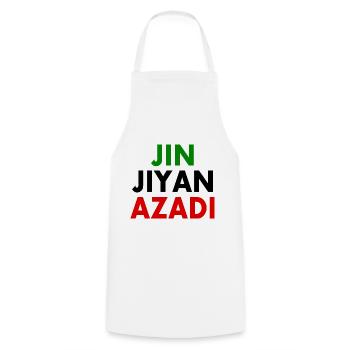 jin jiyan azadi - Kochschürze - Weiß - Vorne - AI Model Male 185 dark (185cm)