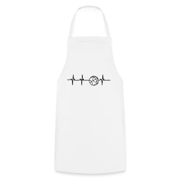 battement de cœur pétanque - Tablier de cuisine - blanc - Devant - AI Model Male 185 dark (185cm)