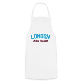 Londres Royaume-Uni - Tablier de cuisine - blanc - Devant - AI Model Male 185 dark (185cm)