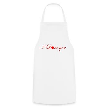 I Love you Liebe Valentinstag Geschenk Geschenkide - Kochschürze - Weiß - Vorne - AI Model Male 185 dark (185cm)
