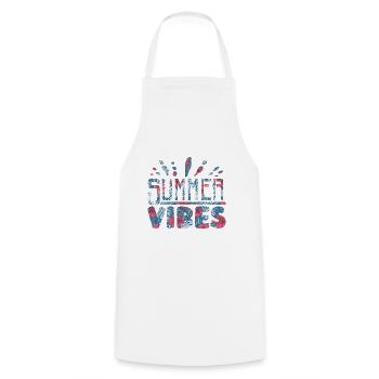 Summer Vibes Summer Mood Holiday - Cooking Apron - white - Front - AI Model Male 185 dark (185cm)