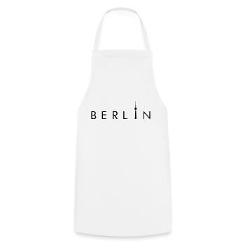 Berlin - Kochschürze - Weiß - Vorne - AI Model Male 185 dark (185cm)