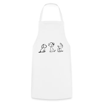 Dogs - Cooking Apron - white - Front - AI Model Male 185 dark (185cm)