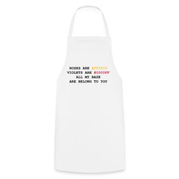 NERD HUMOR: Love letter - Cooking Apron - white - Front - AI Model Male 185 dark (185cm)
