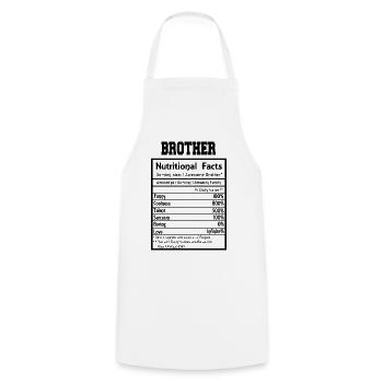 Brother Nutritional Facts Funny - Cooking Apron - white - Front - AI Model Male 185 dark (185cm)