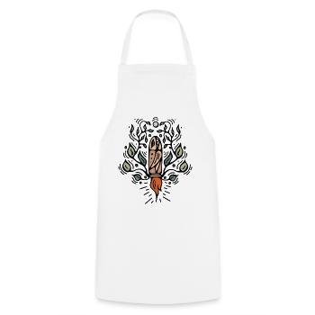 Mad Bullet - Cooking Apron - white - Front - AI Model Male 185 dark (185cm)