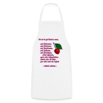 Gut Kirschen Essen - Obstsalat - DIGITAL - Kochschürze - Weiß - Vorne - AI Model Male 185 dark (185cm)