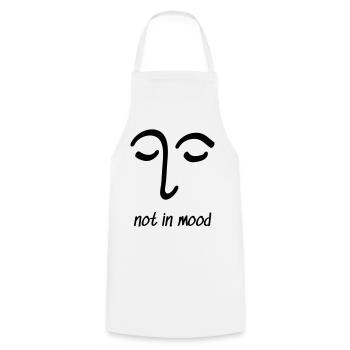 Face Not in Mood Drawing Eye Gift - Cooking Apron - white - Front - AI Model Male 185 dark (185cm)