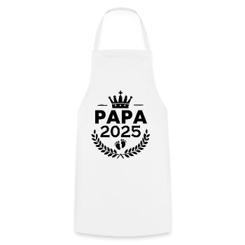 Papa 2025 - Cooking Apron - white - Front - AI Model Male 185 dark (185cm)