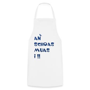 An Schoas muas i, Bayern, Spruch, Rebell - Kochschürze - Weiß - Vorne - AI Model Male 185 dark (185cm)