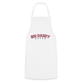 Logo Vatertag Big Daddy Held Papa Vater - Kochschürze - Weiß - Vorne - AI Model Male 185 dark (185cm)