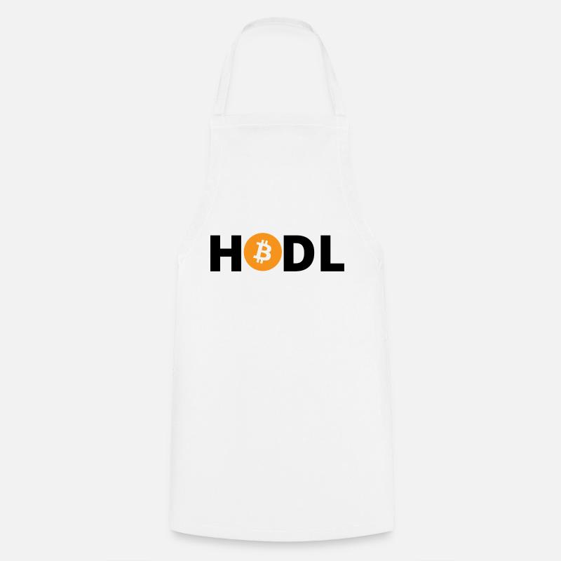 HODL Bitcoin Orange - Kochschürze - Weiß