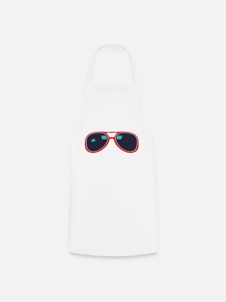 Sonnenbrille - Kochschürze - Weiß