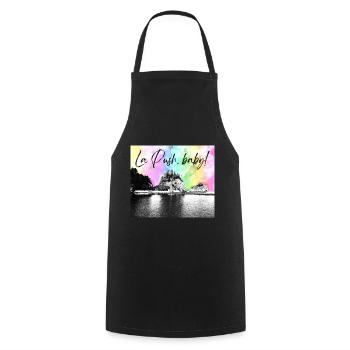 La Push, baby! Illustration - Cooking Apron - black - Front - AI Model Male 185 dark (185cm)