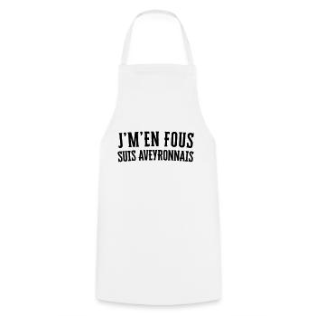 Homme Aveyronnais humour - Tablier de cuisine - blanc - Devant - AI Model Male 185 dark (185cm)