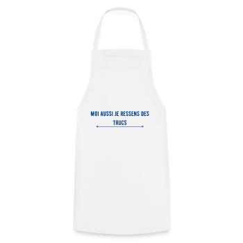Moi aussi je ressens des trucs - Tablier de cuisine - blanc - Devant - AI Model Male 185 dark (185cm)
