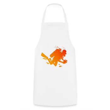 Scuba Diver Homme Scuba Diver Diving - Tablier de cuisine - blanc - Devant - AI Model Male 185 dark (185cm)