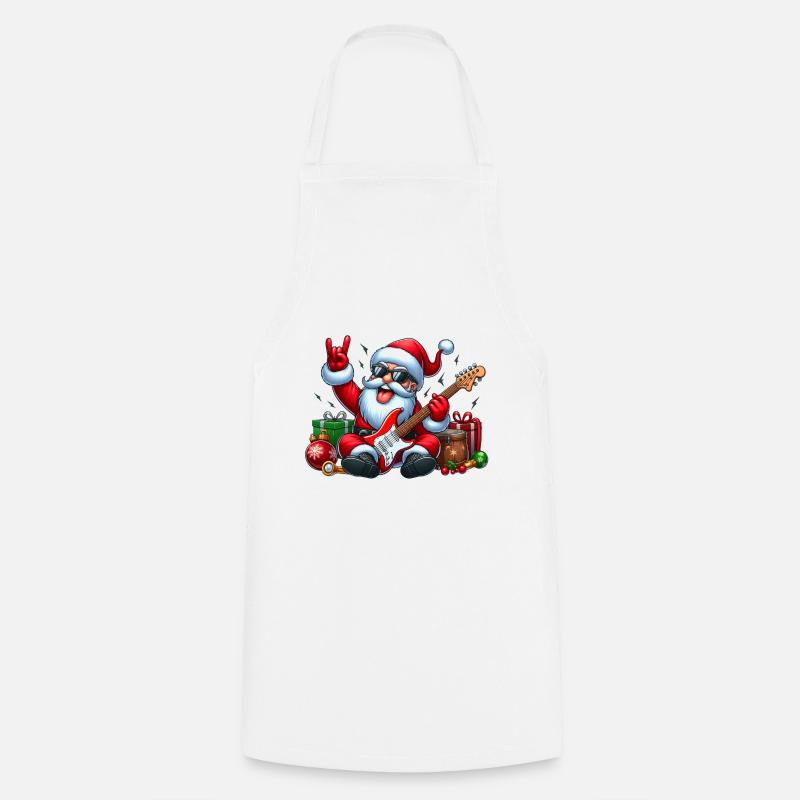 Santa Rock 4 - Cooking Apron - white