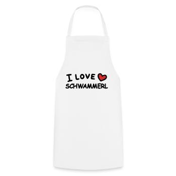I Love Mushrooms - Cooking Apron - white - Front - AI Model Male 185 dark (185cm)