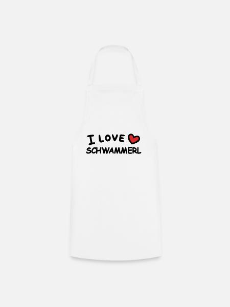 I Love Schwammerl - Kochschürze - Weiß
