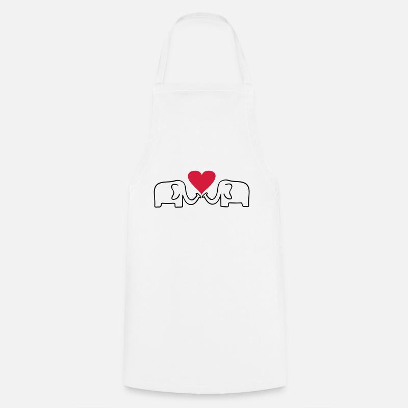 elephant - Cooking Apron - white