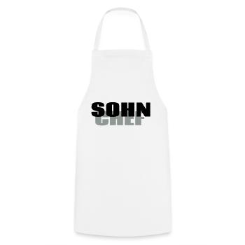 Sohn Chef - Kochschürze - Weiß - Vorne - AI Model Male 185 dark (185cm)