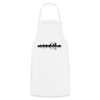 Skyline München - Kochschürze - Weiß - Vorne - AI Model Male 185 dark (185cm)