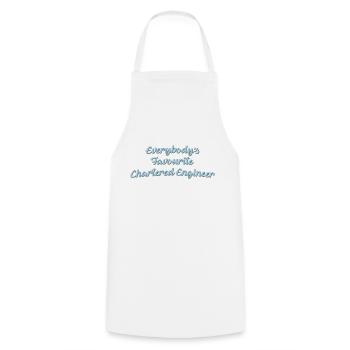 Everybodys favourite chartered engineer - Cooking Apron - white - Front - AI Model Male 185 dark (185cm)
