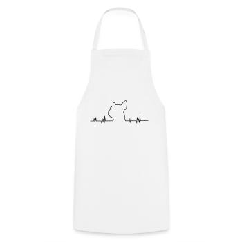 Bulldog - Cooking Apron - white - Front - AI Model Male 185 dark (185cm)