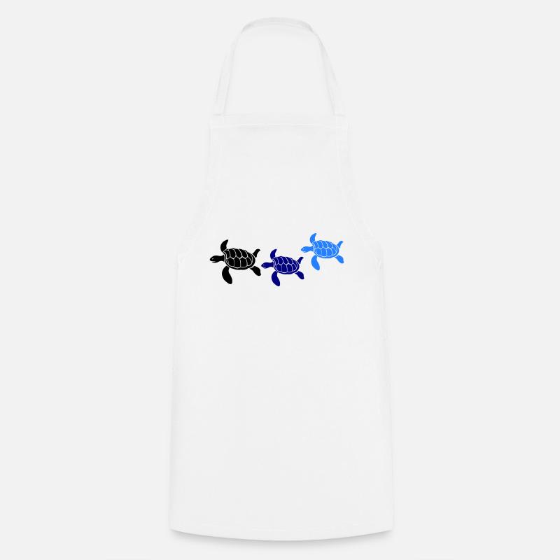 Tortues - Tablier de cuisine - blanc