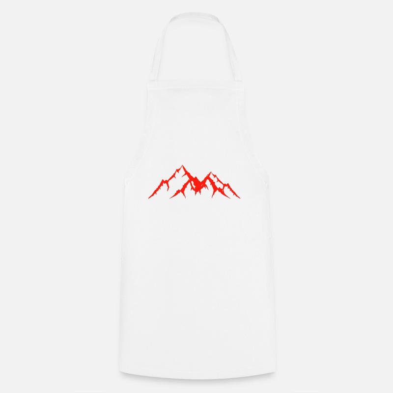 Montagne rouge vif! - Tablier de cuisine - blanc