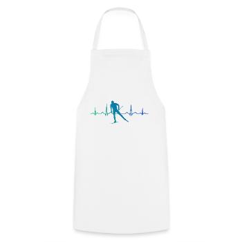 Men's Cross-Country Classic Cross-Country Skiing Klassisc - Cooking Apron - white - Front - AI Model Male 185 dark (185cm)