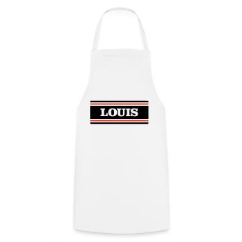 LOUIS - Tablier de cuisine - blanc - Devant - AI Model Male 185 dark (185cm)