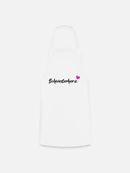 Schwesterherz Geschenk Black - Kochschürze - Weiß