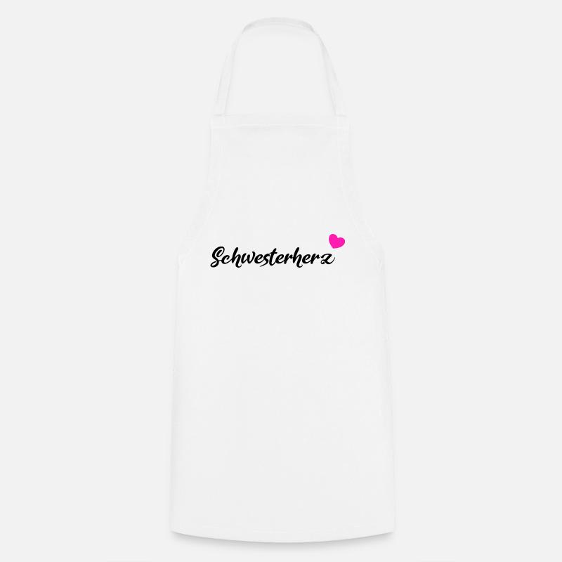 Schwesterherz Geschenk Black - Kochschürze - Weiß