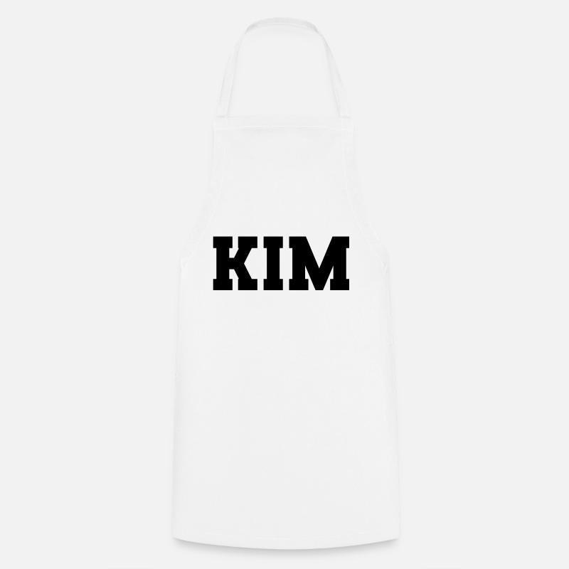 Nom - Kim - Tablier de cuisine - blanc