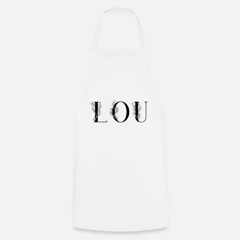 Nom - Lou - Tablier de cuisine - blanc