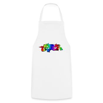 graffiti street art spray colors cool artist urban - Cooking Apron - white - Front - AI Model Male 185 dark (185cm)