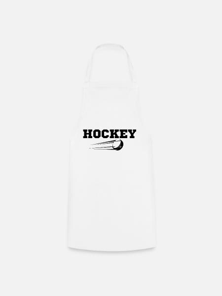 Hockey originelle Geschenkidee - Kochschürze - Weiß