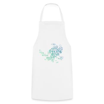Free Dive Diver Femmes Scuba Diver Plongée sous-marine - Tablier de cuisine - blanc - Devant - AI Model Male 185 dark (185cm)