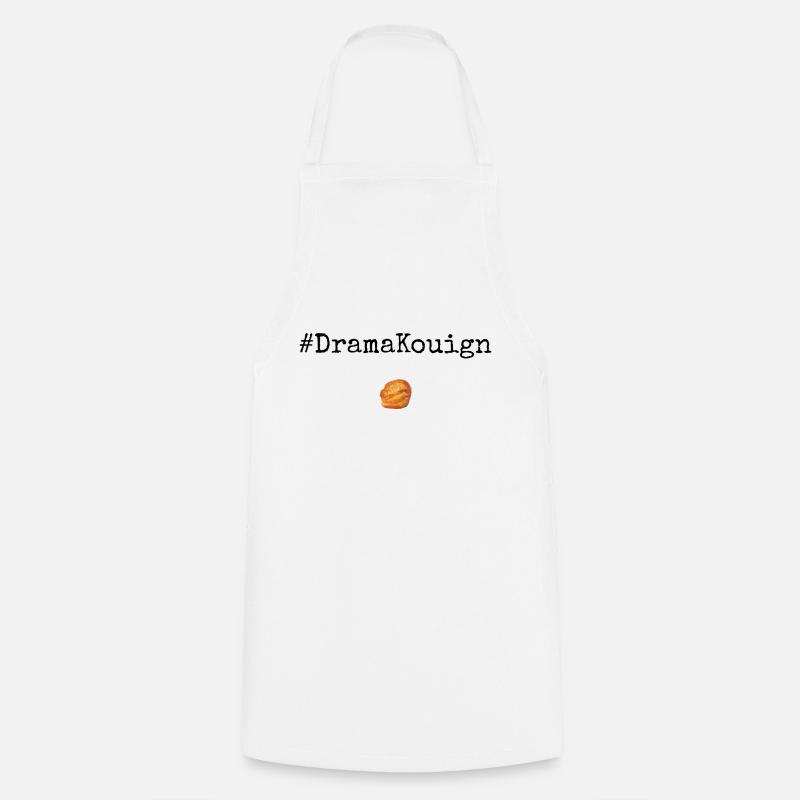 #DramaKouign Blk - Tablier de cuisine - blanc
