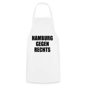 hamburg gegen rechts - Kochschürze - Weiß - Vorne - AI Model Male 185 dark (185cm)