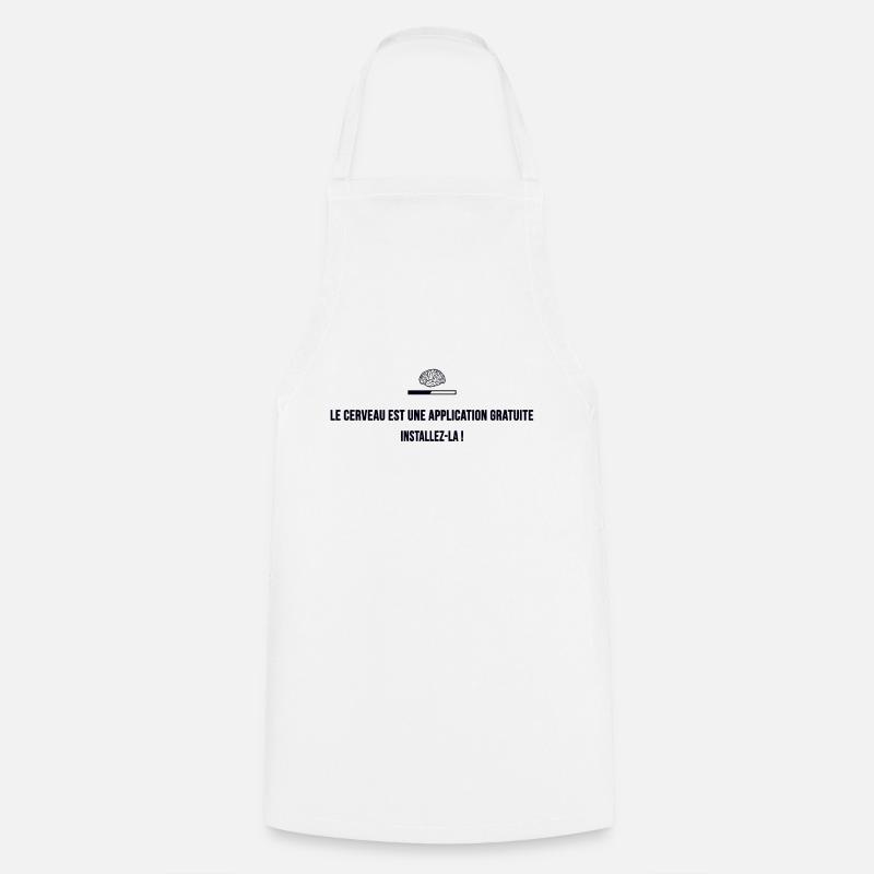 Application : cerveau - Tablier de cuisine - blanc