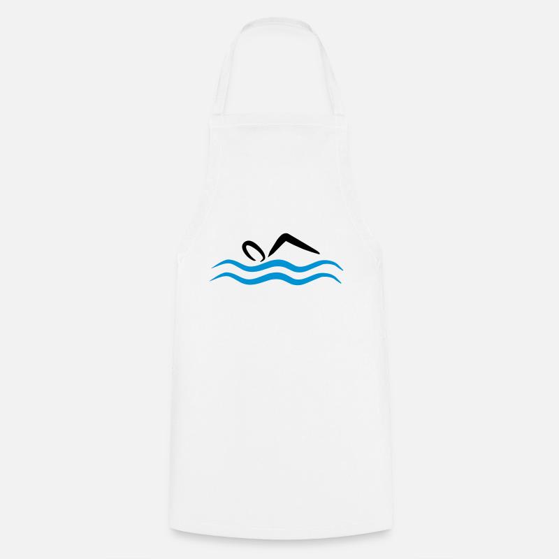 swimming - Kochschürze - Weiß