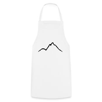 Conception de lignes de belles montagnes - Tablier de cuisine - blanc - Devant - AI Model Male 185 dark (185cm)